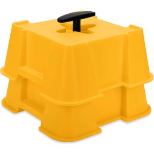 Camco Fasten RV Leveling High-Gain Base - Nesting Design for RV Storage - Convenient Carry Handle - Compatible w/Square RV Leveling Blocks and RV Jacks - Supports Up to 8,000lbs, 2-Pk (44539)