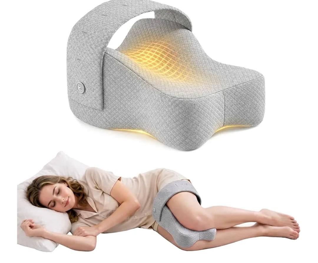 Knee Pillow for Side Sleepers, Alignment Pillow for Side Sleepers, Relief Hip & Sciatica Pain, Nourial Pillow Between Legs for Pregnant Women and Seniors (Grey)