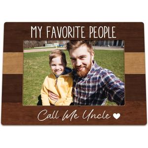 Uncle Picture Frames, Gifts for Uncle, Uncles Gifts for Father's Day Birthday from Niece Nephew Wooden Photo Frames, My Favorite People Call MeUncle Picture Photo Frame forDesk Table 4X6 Photos