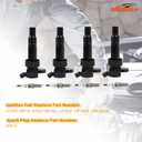 4PCS UF-652 Ignition Coils Pack & 93815 Iridium Spark Plugs Compatible with Hyundai Veloster 2012-2017, Accent & Kia Rio Soul 2012-2019 1.6L L4
