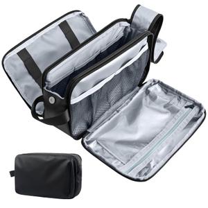 WVM Travel Toiletry Bag for Men & Women, Waterproof Dopp Kit Organizer with Multiple Compartments for Toiletries and Accessories, Shaving & Cosmetic Storage Bag for Trips and Home Use (Black)