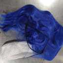 eNilecor Dark Blue Wig, Short Colored Wigs Bob Wig for Women, Natural Wavy Colorful 14 Inch Middle Part Synthetic Wig for Cosplay Party CostumeDark Blue