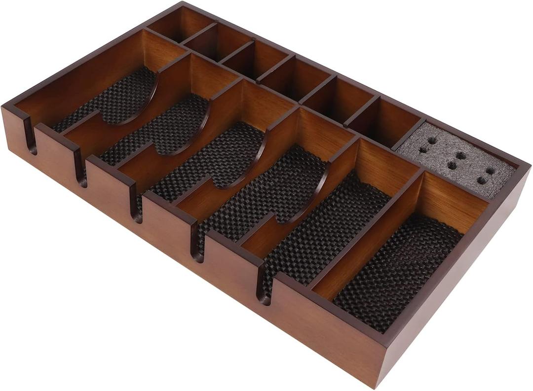 Barber Clipper Holder, Strong Adsorption Barber Tray Organizer Large Area Wooden for Beauty Salon