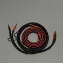 14 AWG HD Premium Soft Touch HiFi Speaker Cable with Banana Plugs (2 Pack, 3 Feet) 14 Gauge Banana Wire for Bi-Wire Bi-Amp HiFi Surround Sound Oxygen-Free Copper - Black