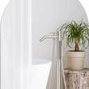 DARENYI 16"x12" Arched Wall Mirror for Bathroom, Frameless Acrylic Vanity Arch Mirror Wall Decor for Bathroom, Living Room, Bedroom, Entryway, Hallways