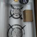 12 inch Gas Stove, 2 Burners Propane Cooktop Bulit-in, Indoor Cooktop Suitable for Dual Fuel LPG/NG, Tempered Glass Gas Stove Top for Kitchen, Apartment, Indoor, 110-120V Plug in