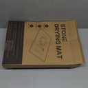 Large Stone Dish Drying Mat for Kitchen Counter,Quick Dry Stone Dishes Mats,Marbled Water Absorbing Diatomaceous Earth Drying Pad for Countertop Bottles Utensils Cups(Yellow White 24"x16"&8"x4")