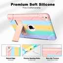 iPad Case 9th Generation, 7/8th Generation Case iPad 10.2 Inch with Kickstand 2 Angles Built-in Stand for Kids Shockproof,Heavy Duty Rugged Protective (Gradient+Gold)