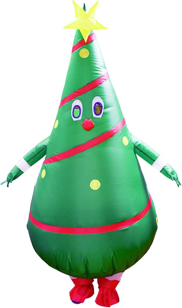 Inflatable Santa Claus Costume for men Xmas Santa Suit Blow Up Costume Adult Christmas Suit