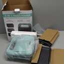 Bakers Friend 3 in 1 Mini Waffle Maker with Removable Plates, Mini Pancake Maker, Grilled Cheese Maker, Breakfast Sandwich Maker Press, Indoor Grill, Belgian Waffle Maker, Aqua