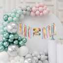 Wildflower High Chair Banner - Floral "Wild One" First Birthday Decor for Girls, Spring Theme Highchair Garland, 1st Birthday Party Decoration, Baby Shower Photo Backdrop (Light Pink)