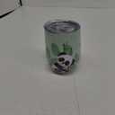 NymphFable 12oz Panda Gifts Wine Tumbler with Lid and Straw Insulated Stainless Steel Panda Cups