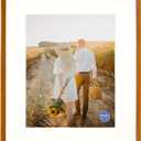 16x20 Picture Frames Teak Solid Wood Vertical Horizontal Standing Display Photos 11x14 with Mat or 16x20 Without Mat Lovely Gift for Desk Tabletop Wall Mount Gallery Poster Frame Y20, 16x20 matted to 11x14