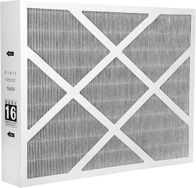 Y6604 MERV 16 20 x 26 x 5 Inch Efficient Air Filter Replacement Compatible with Lennox Y6604 PureAir PCO3-20-16 Air Purifier Cleaner Purification Systems