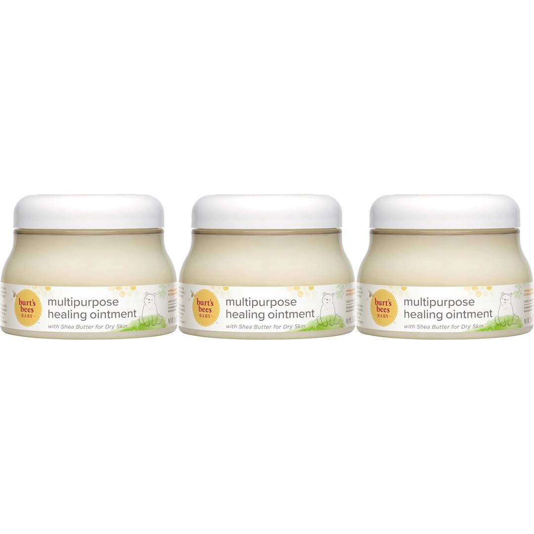Burt's Bees Baby 100% Natural Origin Multipurpose Healing Ointment, Face & Body Baby Ointment – 7.5 Ounce Tub - Pack of 3