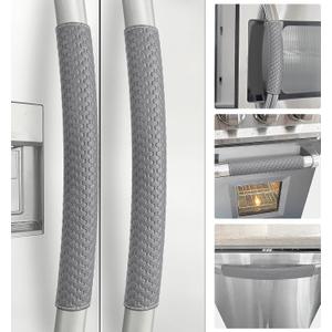 Refrigerator Door Handle Covers, 5 PCS, Performance Appliance Handle Covers, Non-Slip Fridge Door Handle Covers, Keep Your Kitchen Clean, Microwave Oven Dishwasher door Handle Protectors(Dark Gray)