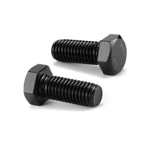 3/8-16 x 1-1/4" Hex Head Screw Bolt, 20Pcs 18-8 (304) Stainless Steel, Fully Threaded,Black Oxide by SG TZH