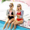 48 Pcs Pink Bow Party Favors Paper Cups with Lids and Straws 16 oz Birthday Party Decoration and Supplies Bachelorette Cups for Girl