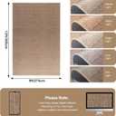 9×12 Easy Jute Rug Washable Rugs Low Pile Outdoor Indoor Farmhouse Neutral Non Slip Rug Modern Carpet Door Mat for Backyard Bedroom Kitchen Porch Patio Nature