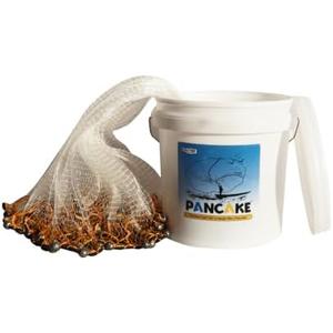 BasicGear Pancake Cast Net – Heavy-Duty 1.0+ lb/ft Weights, 6 ft Radius, Pro Grade, Freshwater & Saltwater