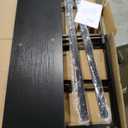 EnHomee Dresser for Bedroom with 6 Drawer Dresser TV Stand Wide Dresser & Chests of Drawers Fabric Dressers with Wood Top & Metal Frame Closet, Living Room, Hallway, Nursery, Black Wood Grain Print