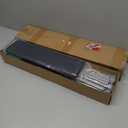 RANTILA 4 Panel Indoor Foldable Dog Fence Freestanding Dog Gate for Stairs, Hallways, or Doorways for Small Dogs- 68 X 24 Inch, Black, Need Assembly