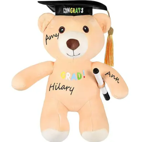 Graduation Bear 2025 Grad Stuffed Animal Decorative Plush Bear with Marker