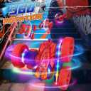 Spider RC Cars Toys for Boys 4-6, 2.4GHz Remote Control Car with 26 LED Light System, 360 Flips, Changeable Wheels, Rechargeable All-Terrain Truck Gift for Kids Ages 4-8 (Blue&red-led)