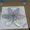 CLAIRDAI 20" Modern Crystal Ceiling Light Led Flush Mount Chandelier Flower Light Fixture Close to Ceiling Light for Bedroom Living Room Dining Kitchen (Multi-Color)