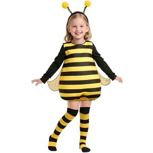 HOMELEX Bumble Bee Costume for Girls Funny Animal Halloween Kids Costumes L