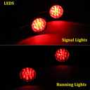 Red CNC Motorcycle Bullet LED Turn Signal Lights Blinker Indicator Front Rear Tail Light Compatible with Harley Honda Yamaha Suzuki