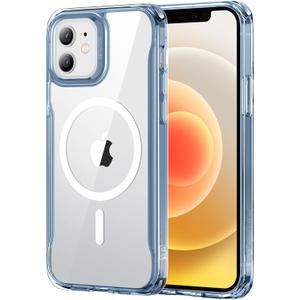 ESR for iPhone 12/12 Pro Case, Compatible with MagSafe, Shockproof Military-Grade Protection, Scratch-Resistant Back, Magnetic Phone Case for iPhone 12/12 Pro, Classic Hybrid Case, Blue