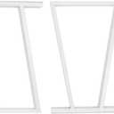 Metal Table Legs 28 Inch, Coffee Table Bench Desk Legs, Heavy Duty Trapezoid Metal Dining Table Legs Dining Table Legs for Office Furniture/Industrial/Coffee/Home DIY Table Legs (White, Set of 2)