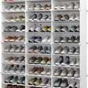 MAGINELS 72 Pairs Shoe Rack Organizer,Shoes Storage Cabinet,Shoe Closet Storage Organizer System,Large Tall Shoes Shelves for Living Room,Closet,Bedroom,Hallway, White(48x12x72in)
