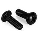8-32 x 3/8" Pan Head Machine Screws, Stainless Steel 18-8 Black Finish, Fully Threaded, 100 PCS