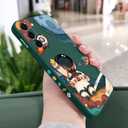 Phone Case for Samsung Galaxy S22 Plus Slim Shockproof Silica Astronaut Pattern Side Creative Design for Samsung S22 Plus Case-Astronaut Green