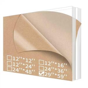 Art3d (2 Pack) 1/4" Thick Plexiglass Sheets - 29"x59" PET Clear Acrylic Sheets for Art DesignCraft Projects, Signs, DIY in Home, Wedding, Festival,Party,Office
