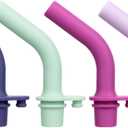 Pandaloo® Replacement Silicone Straw Tips – 4-Pack – Soft & Safe Sippy Spout Replacements – Fits Pandaloo Cups (Mason Jar & Stainless Steel) – BPA-Free, Food Grade Silicone – 5 Count
