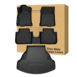 Floor Mats ＆ Cargo Liners Compatible with 2013-2017 Honda Accord，All Weather Protection Waterproof Durable Anti-Slip Odorless Custom-fit Front Rear Rows Back Trunk Tray Full Set Carpet Liner