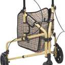Drive Medical Winnie Lite Supreme Rollator Walker with Wheels, Tan Plaid (1 Count (Pack of 1))