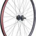 26 Inch Bicycle Wheelset - 14Gx32H Spokes with ED Brass Nipples - 100mm Front/135mm Rear QR Hubs - 6-Bolt Disc Brake Compatible Release for 6-9 Speed Bikes (Rear, 26 inch)