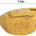 REPTI ZOO Reptile Hideout, 3-in-1 Snake Cave and Hides, Magnetic Attraction Cave for Ball Python, Geckos Medium Size