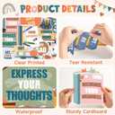 2 x Boho It's Okay to Bulletin Board Set Inspirational Mental Health Classroom Decor Affirmation Station Bulletin Board Back to School Positive Book Paper Cutouts for Office Chalkboard Wall Decor