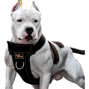 KNK | Heavy Duty Dog Harness for Pitbulls, Bullies and Large Breeds - No Pull, Ultra Durable, Soft Padded Chest, Metal Leash Attachment