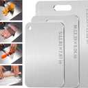 Stainless Steel Cutting Board, 3 PCS Cutting Boards for Kitchen, 316 Food-Grade Stainless Non Stick Chopping Cutting Board for Meat Fruit & Vegetable (15.3 x 11, 13.4 x 9, 11.8 x 7.9 in)