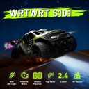 WRTWRT 1:18 RC Monster Truck for Boys, Kids 4-7-8-12All-Terrain Off-Road Remote Control Car with LED Lights & Spray, 40 Min Playtime, 2.4GHz Fast Response Graffiti RC Truck Jeep Toy