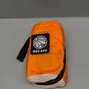 WEKAPO Beach Blanket Sandproof Waterproof, Extra Large Beach Mat, Oversized & Compact Sand Free Mat Quick Drying, Lightweight & Durable with Stakes & Corner Pockets (9x7 FT (15 person), Orange)