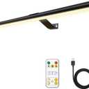 22'' Metal Art LED Display Light with 400LM, 3 Colors, Dimmable, Timer-OFF for Painting, Dartboard (Black)