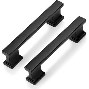 Probrico 10 Pack 5 Inch Matte Black Cabinet Handles, Heavy-Duty Drawer Pulls for Dresser Hardware, Corrosion-Resistant Pulls for Cabinets and Drawers