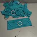 25 x Peomeise 25pcs Turquoise Spandex Chair Sashes with Buckle Slider for Wedding, Party Decoration